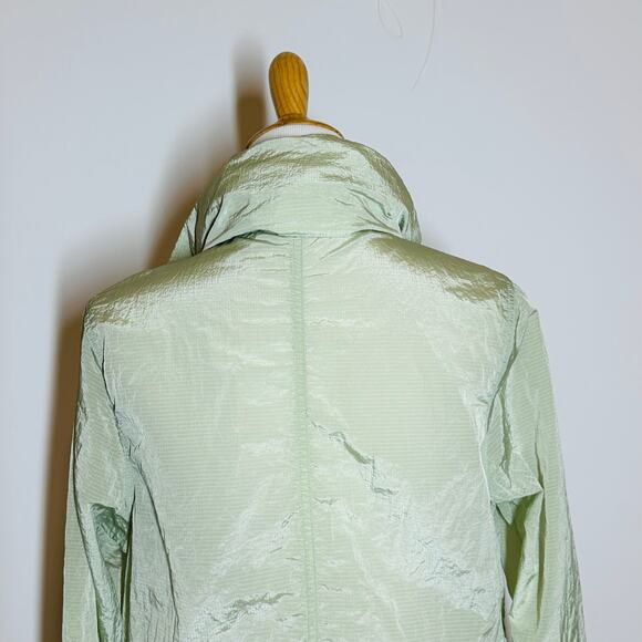 Savvi Lightweight Light Green Nylon Hooded Jacket Size Medium - Picture 7 of 10